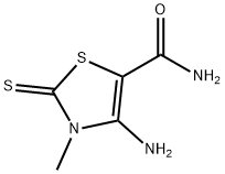 4-氨基-3-甲基-2-亚硫基-2,3-二氢-1,3-噻唑-5-甲酰胺 结构式