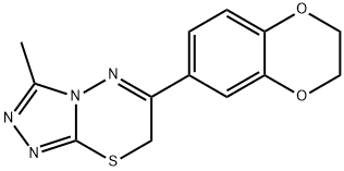 6-(2,3-DIHYDRO-1,4-BENZODIOXIN-6-YL)-3-METHYL-7H-[1,2,4]TRIAZOLO[3,4-B][1,3,4]THIADIAZINE 结构式