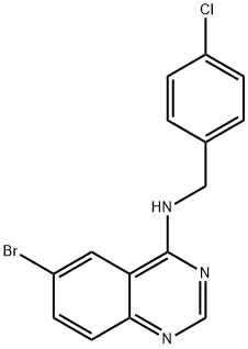 6-BROMO-N-(4-CHLOROBENZYL)-4-QUINAZOLINAMINE 结构式