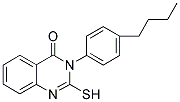 3-(4-Butyl-phenyl)-2-mercapto-3H-quinazolin-4-one 结构式