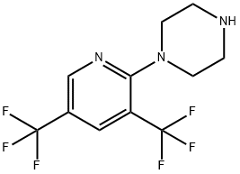 1-[3,5-BIS(TRIFLUOROMETHYL)-2-PYRIDINYL]PIPERAZINE 结构式