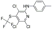 3,5,6-TRICHLORO-N-(4-METHYLPHENYL)-4-[(TRIFLUOROMETHYL)THIO]PYRIDIN-2-AMINE 结构式