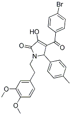 4-(4-BROMOBENZOYL)-1-(3,4-DIMETHOXYPHENETHYL)-3-HYDROXY-5-P-TOLYL-1H-PYRROL-2(5H)-ONE 结构式
