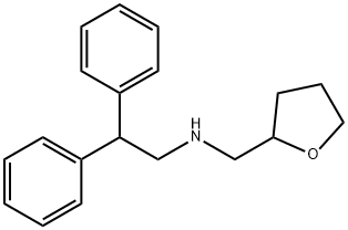 2,2-二苯基-N-(四氢-2-呋喃基甲基)乙胺 结构式