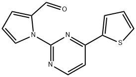 1-[4-(2-噻吩基)-2-嘧啶基]-1H-吡咯-2-甲醛 结构式