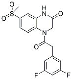 4-[(3,5-DIFLUOROPHENYL)ACETYL]-7-(METHYLSULFONYL)-3,4-DIHYDROQUINOXALIN-2(1H)-ONE 结构式
