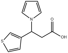 3-(1H-吡咯-1-基)-3-(噻吩-3-基)丙酸 结构式