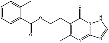 2-(5-Methyl-7-oxo-4,7-dihydro[1,2,4]triazolo[1,5-a]pyrimidin-6-yl)ethyl 2-methylbenzenecarboxylate 结构式