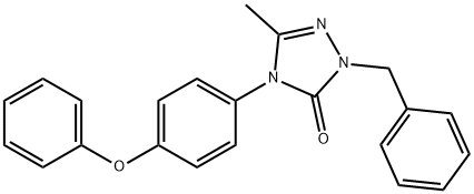 2-BENZYL-5-METHYL-4-(4-PHENOXYPHENYL)-2,4-DIHYDRO-3H-1,2,4-TRIAZOL-3-ONE 结构式