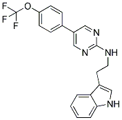 N-[2-(1H-INDOL-3-YL)ETHYL]-5-[4-(TRIFLUOROMETHOXY)PHENYL]PYRIMIDIN-2-AMINE 结构式