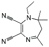 1-Ethyl-5,7,7-trimethyl-6,7-dihydro-1H-1,4-diazepine-2,3-dicarbonitrile 结构式