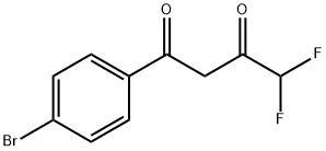 1-(4-溴苯基)-4,4-二氟丁烷-1,3-二酮 结构式