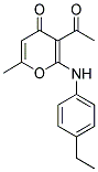 3-Acetyl-2-(4-ethyl-phenylamino)-6-methyl-pyran-4-one 结构式