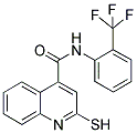 2-MERCAPTO-N-[2-(TRIFLUOROMETHYL)PHENYL]QUINOLINE-4-CARBOXAMIDE 结构式