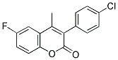 3-(4-CHLOROPHENYL)-6-FLUORO-4-METHYLCOUMARIN 结构式