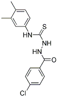 2-(4-CHLOROBENZOYL)-N-(3,4-DIMETHYLPHENYL)HYDRAZINECARBOTHIOAMIDE 结构式