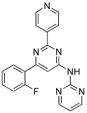 N-[6-(2-FLUOROPHENYL)-2-PYRIDIN-4-YLPYRIMIDIN-4-YL]PYRIMIDIN-2-AMINE 结构式