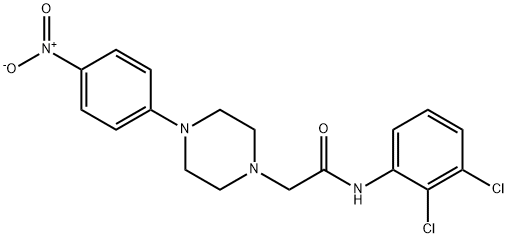 N-(2,3-DICHLOROPHENYL)-2-[4-(4-NITROPHENYL)PIPERAZINO]ACETAMIDE 结构式