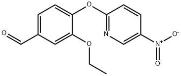 3-ETHOXY-4-[(5-NITRO-2-PYRIDINYL)OXY]BENZENECARBALDEHYDE 结构式