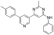 2-METHYL-6-[5-(4-METHYLPHENYL)PYRIDIN-3-YL]-N-PHENYLPYRIMIDIN-4-AMINE 结构式