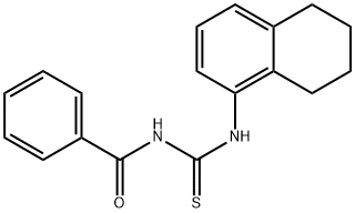 N-BENZOYL-N'-(5,6,7,8-TETRAHYDRO-1-NAPHTHALENYL)THIOUREA 结构式