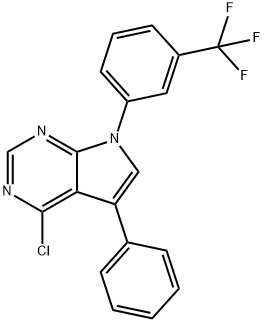 4-CHLORO-5-PHENYL-7-[3-(TRIFLUOROMETHYL)PHENYL]-7H-PYRROLO[2,3-D]PYRIMIDINE 结构式