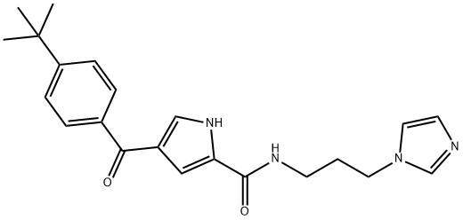 4-[4-(TERT-BUTYL)BENZOYL]-N-[3-(1H-IMIDAZOL-1-YL)PROPYL]-1H-PYRROLE-2-CARBOXAMIDE 结构式