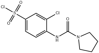 3-CHLORO-4-[(PYRROLIDINE-1-CARBONYL)-AMINO]-BENZENESULFONYL CHLORIDE 结构式