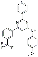 N-(4-METHOXYPHENYL)-2-PYRIDIN-4-YL-6-[3-(TRIFLUOROMETHYL)PHENYL]PYRIMIDIN-4-AMINE 结构式