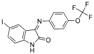 3-((4-(TRIFLUOROMETHOXY)PHENYL)IMINO)-5-IODOINDOLIN-2-ONE 结构式