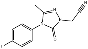 2-[4-(4-FLUOROPHENYL)-3-METHYL-5-OXO-4,5-DIHYDRO-1H-1,2,4-TRIAZOL-1-YL]ACETONITRILE 结构式