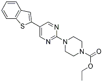 ETHYL 4-[5-(1-BENZOTHIEN-2-YL)PYRIMIDIN-2-YL]PIPERAZINE-1-CARBOXYLATE 结构式