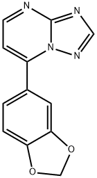 7-(1,3-BENZODIOXOL-5-YL)[1,2,4]TRIAZOLO[1,5-A]PYRIMIDINE 结构式