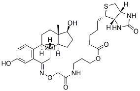 1,3,5(10)-ESTRATRIEN-3,17-BETA-DIOL-6-ONE 6-CARBOXYMETHYLOXIME-NH-PROPYL-BIOTIN 结构式