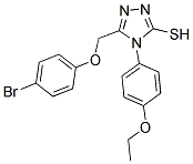 5-(4-BROMO-PHENOXYMETHYL)-4-(4-ETHOXY-PHENYL)-4H-[1,2,4]TRIAZOLE-3-THIOL 结构式