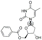 1-(5-O-苯甲酰基-2-脱氧-BETA-D-苏式-呋喃戊糖基)-5-甲基-2,4(1H,3H)-嘧啶二酮 结构式