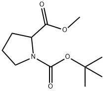 1-BOC-2-吡咯烷甲酸甲酯 结构式