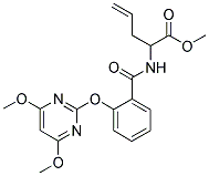 2-[2-[(4,6-DIMETHOXYPYRIMIDIN-2-YL)OXY]BENZAMIDO]PENT-4-ENOIC ACID, METHYL ESTER 结构式