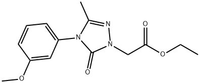 ETHYL 2-[4-(3-METHOXYPHENYL)-3-METHYL-5-OXO-4,5-DIHYDRO-1H-1,2,4-TRIAZOL-1-YL]ACETATE 结构式