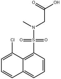 2-[(8-氯萘-1-基)磺酰基-甲基-氨基]乙酸 结构式