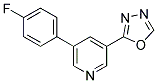 3-(4-FLUOROPHENYL)-5-(1,3,4-OXADIAZOL-2-YL)PYRIDINE 结构式