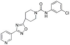 N-(3-CHLOROPHENYL)-4-[3-(PYRIDIN-3-YL)-1,2,4-OXADIAZOL-5-YL]PIPERIDINE-1-CARBOXAMIDE 结构式