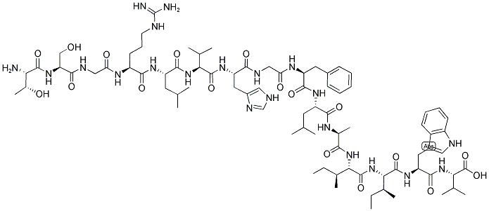H-THR-SER-GLY-ARG-LEU-VAL-HIS-GLY-PHE-LEU-ALA-ILE-ILE-TRP-VAL-OH 结构式
