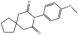 8-(4-Methoxyphenyl)-8-azaspiro[4.5]decane-7,9-dione 结构式