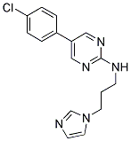 5-(4-CHLOROPHENYL)-N-[3-(1H-IMIDAZOL-1-YL)PROPYL]PYRIMIDIN-2-AMINE 结构式