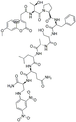MCA-(GLN192)-SUCCINATE SEMIALDEHYDE DEHYDROGENASE (186-192)-DAP(DNP) AMIDE (HUMAN, E. COLI) 结构式