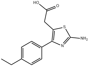 [2-AMINO-4-(4-ETHYL-PHENYL)-THIAZOL-5-YL]-ACETIC ACID 结构式