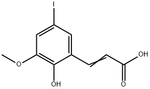 2-HYDROXY-5-IODO-3-METHOXYCINNAMIC ACID 结构式