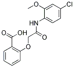 2-[(4-CHLORO-2-METHOXY-PHENYLCARBAMOYL)-METHOXY]-BENZOIC ACID 结构式