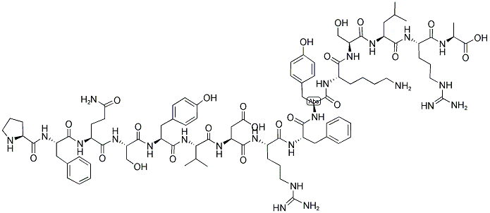 H-PRO-PHE-GLN-SER-TYR-VAL-ASP-ARG-PHE-TYR-LYS-SER-LEU-ARG-ALA-OH 结构式